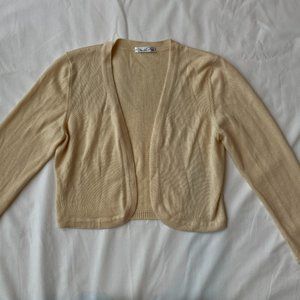 Oscar de la Renta Cashmere Bolero Cardigan, Ultra Soft, Size XS.